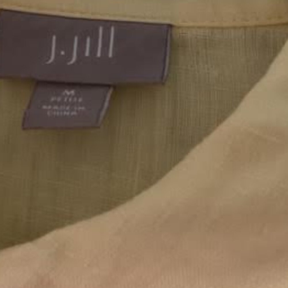 Pale Yellow PM Linen J Jill Blouse